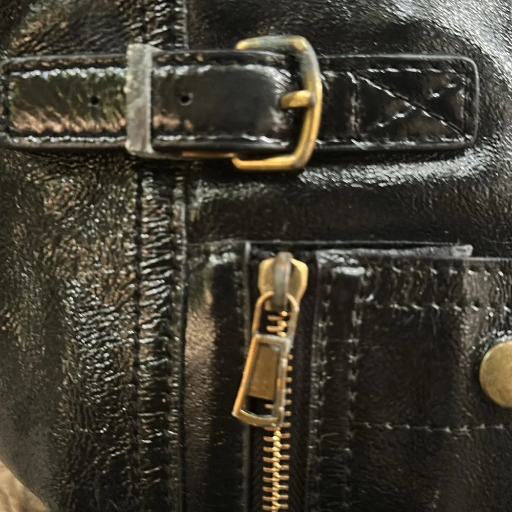 YveSaintLaurent Brown Pattern Leather Downtown Bag - Picture 9 of 14